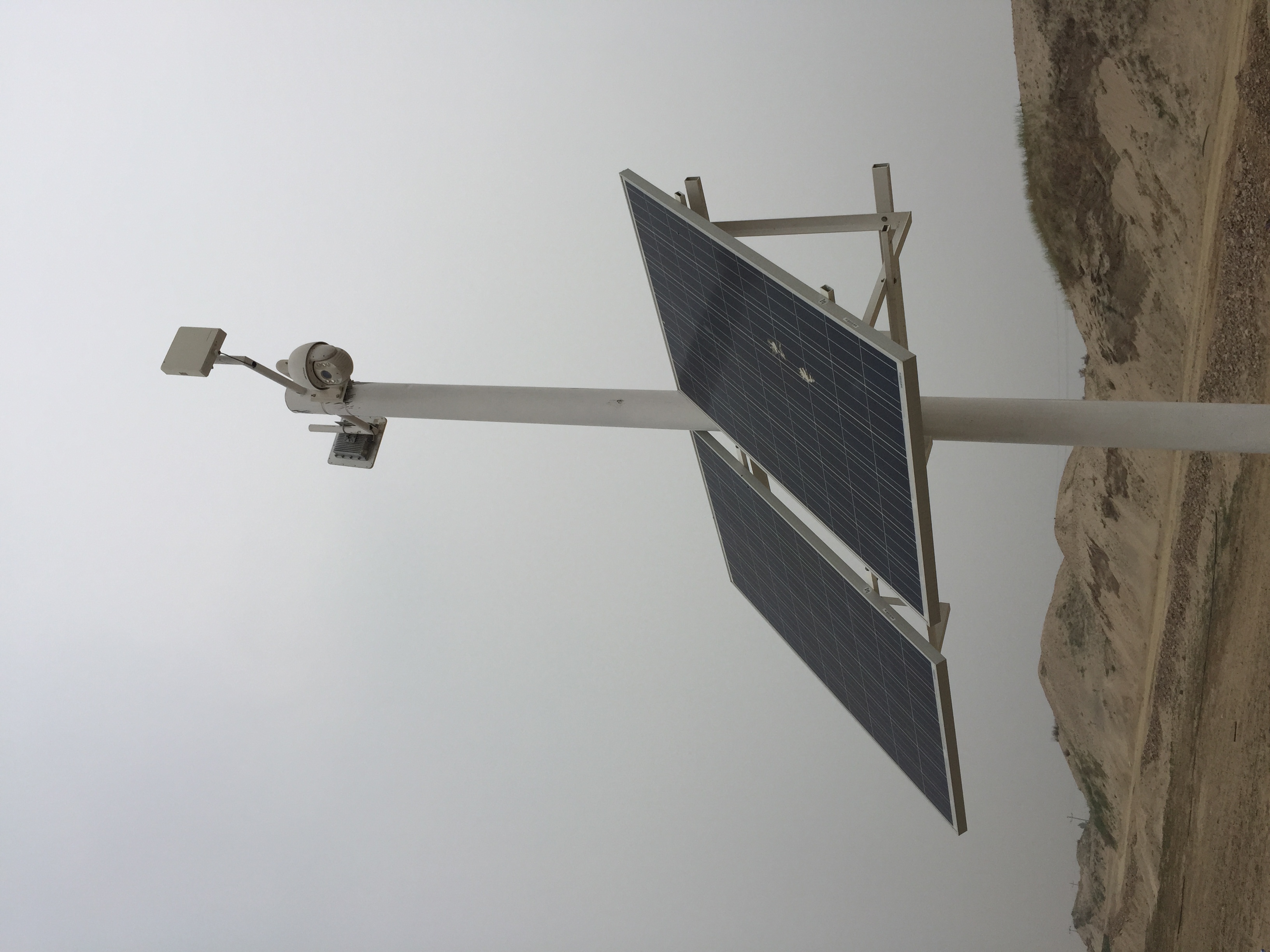 河北沙场太阳能供电无线监控项目